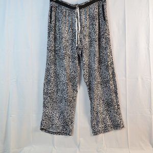 DKNY Women's Drawstring Lounge Pants Black & White NWOT